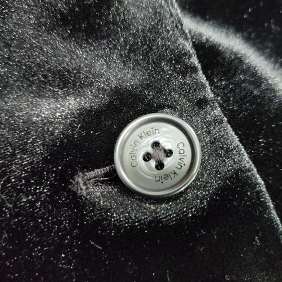 NWT Calvin Klein Womens Black Casual Velvet Blazer Size 24W - Picture 11 of 15